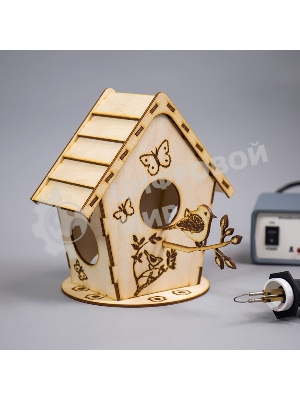 Доска для выжигания Rexant, Кормушка для птиц, 3D модель, 1 шт., пакет