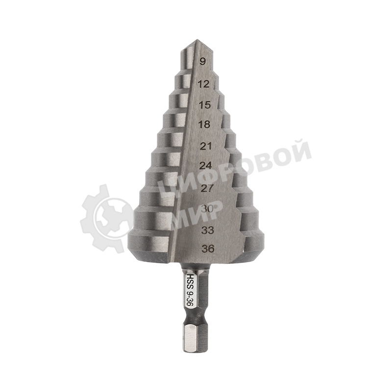 Сверло по металлу ступенчатое Kranz 9,0-36,0 мм