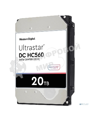 Жесткий диск Western Digital HDD SATA 20Tb Ultrastar DC HC560 0F38785 7200 6Gb/s 512Mb 1 year ocs (analog WUH722020ALE6L4)