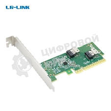 Адаптер для SSD PCIe x8 to Two SlimSAS SFF-8654 4i Adapter