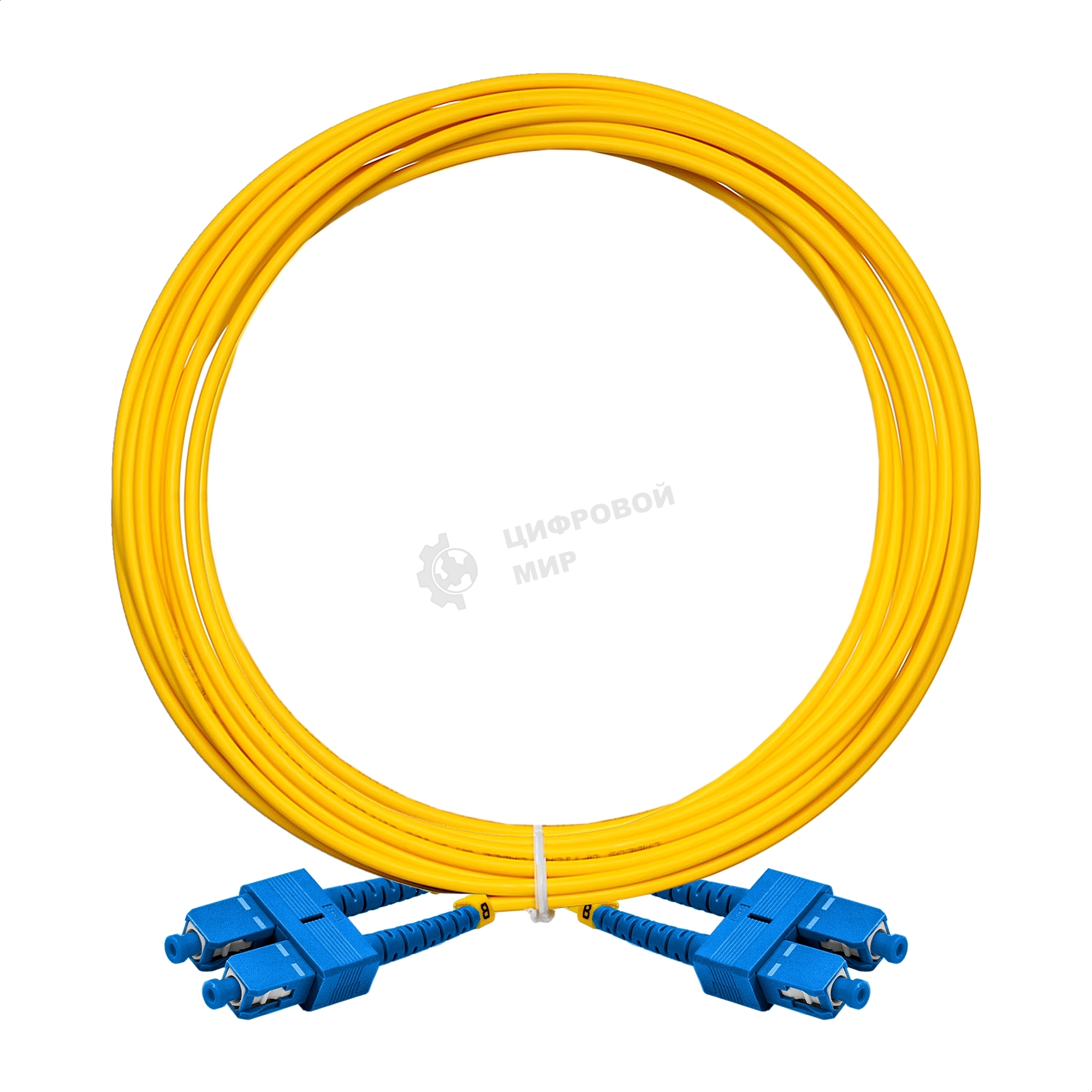 Патч-корд волоконно-оптический ExeGate FC-D-9-SC-SC-5M-LSZH (Шнур ВО SM 9/125 (OS2/G.652.D), SC/UPC-SC/UPC, Duplex, LSZH, 5м)