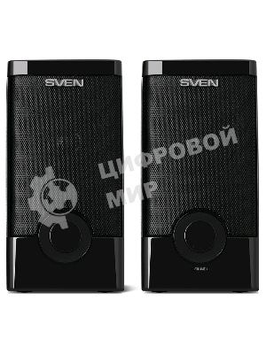Колонки SVEN 318 черный USB-порт ПК, ноутбука или адаптер 5V DC