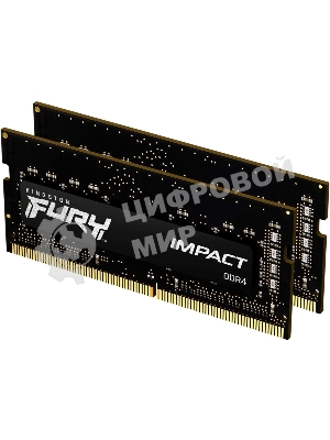 Оперативная память Kingston Fury Impact, DDR4, 16GB (2x8GB), 3200MHz, CL20, SO-DIMM