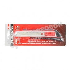 Нож Matrix, 18 мм выдвижное лезвие, метал. направляющая, эргоном. двухкомпонентная рукоятка