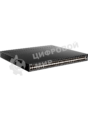 Коммутатор Managed L3 Switch 48x10Gbase-X SFP+, 6x40Gbase-X QSFP+, CLI, 1000Base-T Management, mini-USB Console, USB, w/D-Link OS