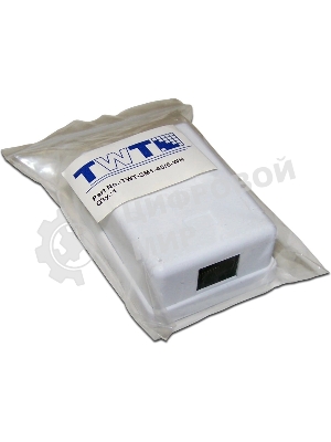 Настенная розетка, 1 порт RJ-45 категории 6, UTP, белая