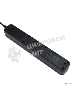 Сетевой фильтр Гарнизон 2.0 Мультипорт EPS-4-U3-B-2, 4 р, 10А, 3xUSB, 2 м, ур.защиты 2+, черный, пакет