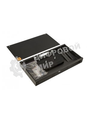 Бокс оптический универсальный Hyperline FO-19R-1U-3xSLT-W140H42-24UN-BK 19