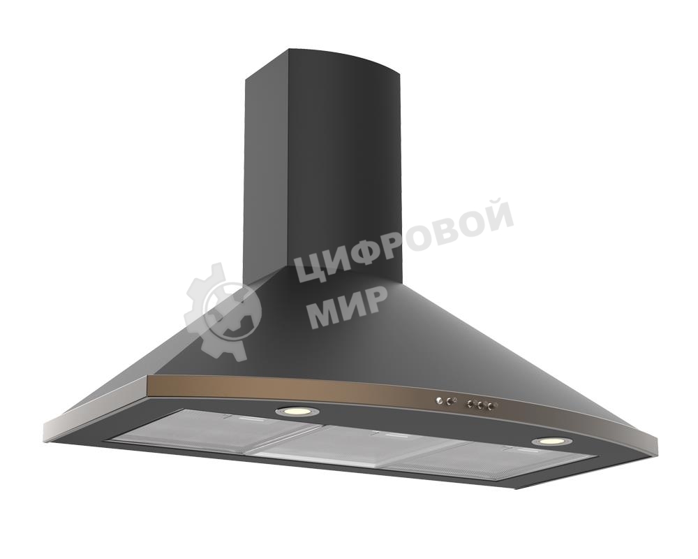 Вытяжка каминная Elikor Сигма 60П-650-К3Д антрацит/бронза, 60 см, 650 куб. м/ч, 56 дБ