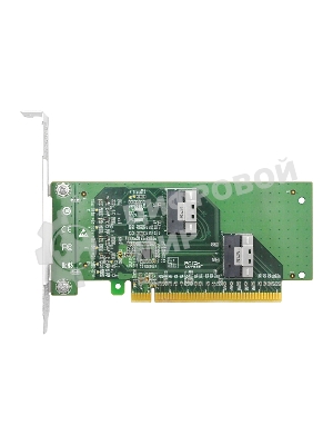 Адаптер для SSD PCIe x16 to Two SlimSAS SFF-8654 8i Adapter