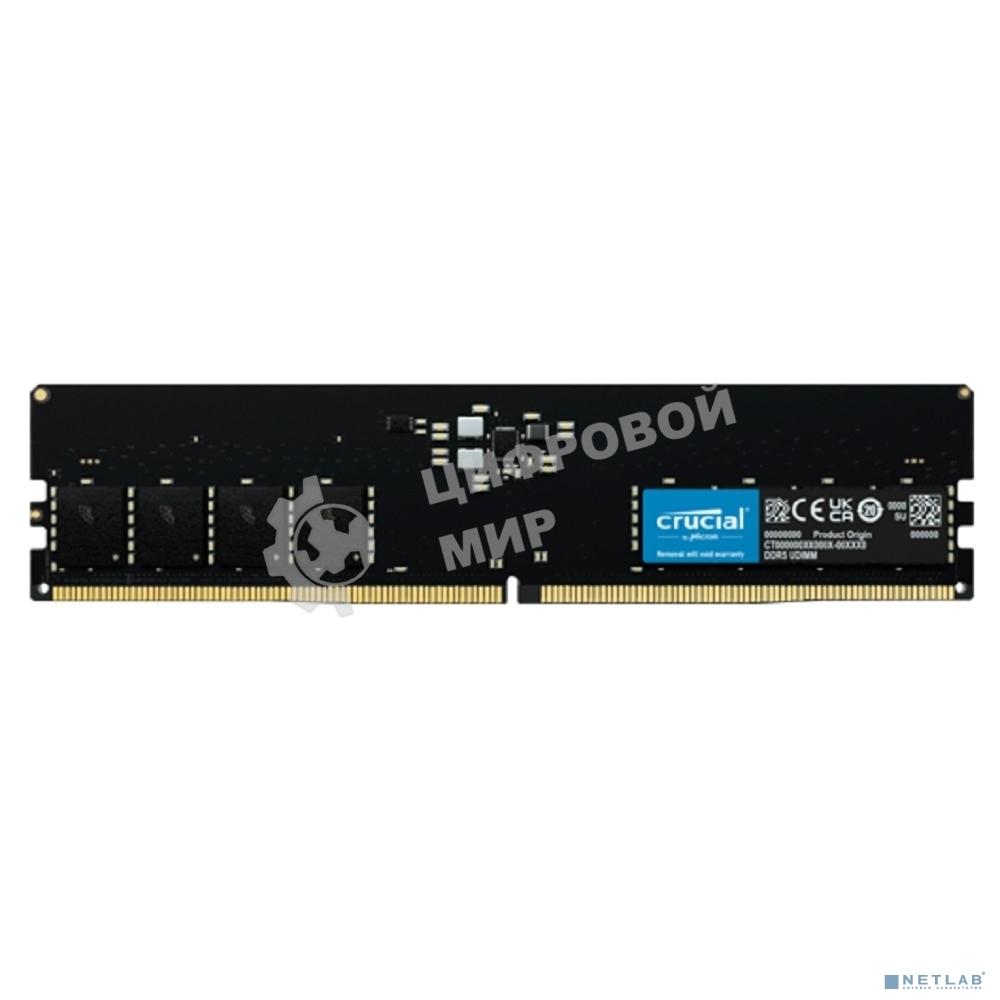 Оперативная память Crucial, DDR5, 16GB (1x16 GB), 5600 MHz, CL46, DIMM