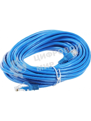 Патч-корд UTP Cablexpert PP12-10M/B cat.5e, 10м, литой, многожильный, синий