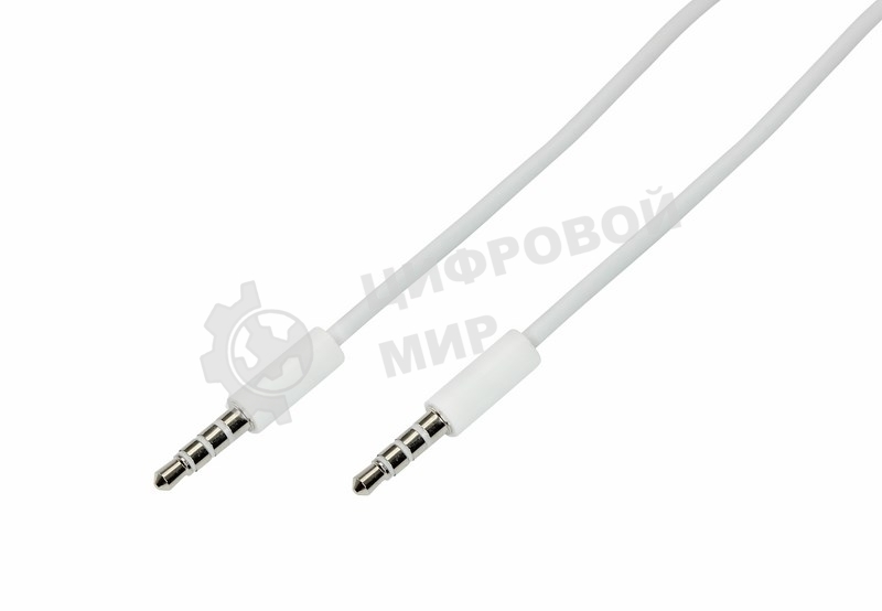 Аудиокабель Rexant 3,5 мм штекер-штекер 1 м белый