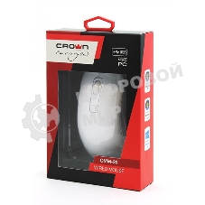 Мышь проводная Crown CMM-20 белый, 1600 dpi, USB Type-A, кнопки - 4