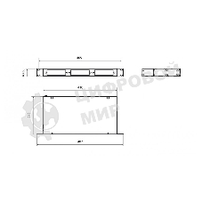 Бокс оптический универсальный Hyperline FO-19R-1U-3xSLT-W140H42-24UN-BK 19