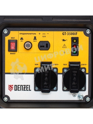 Электрогенератор бензиновый инверторный Denzel GT-3500iF, 3.5 кВт, 97 дБ, 27 кг