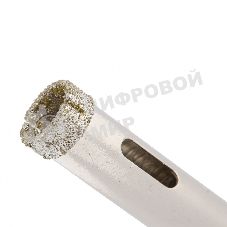 Сверло алмазное Matrix по керамограниту, 8 х 67 мм, 3-гранный хвостовик 2 шт.