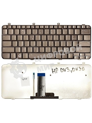 Клавиатура для ноутбука HP Pavilion DV3-1000 DV3z-1000 бронза с подсветкой