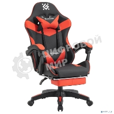 Кресло Defender TORNADO BLACK/RED черный/красный, экокожа