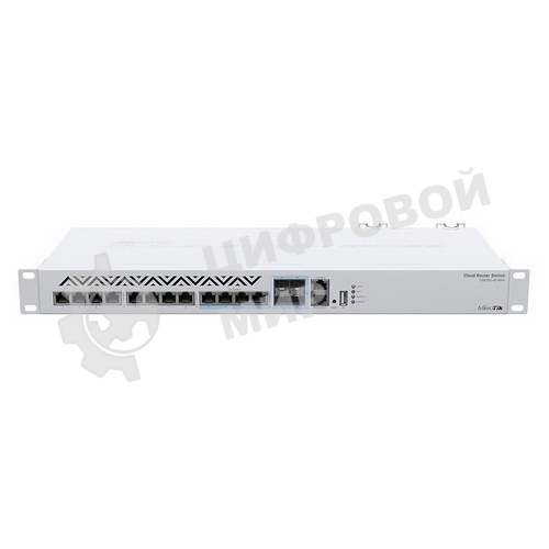 Маршрутизатор MikroTik CRS312-4C+8XG-RM Cloud Router Switch 8х 1G/2.5G/5G/10G RJ45, 4х 10G RJ45/SFP+ with RouterOS L5, 1U rackmount enclosure