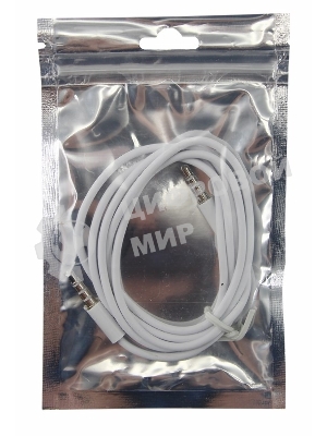 Аудиокабель Rexant 3,5 мм штекер-штекер 1 м белый