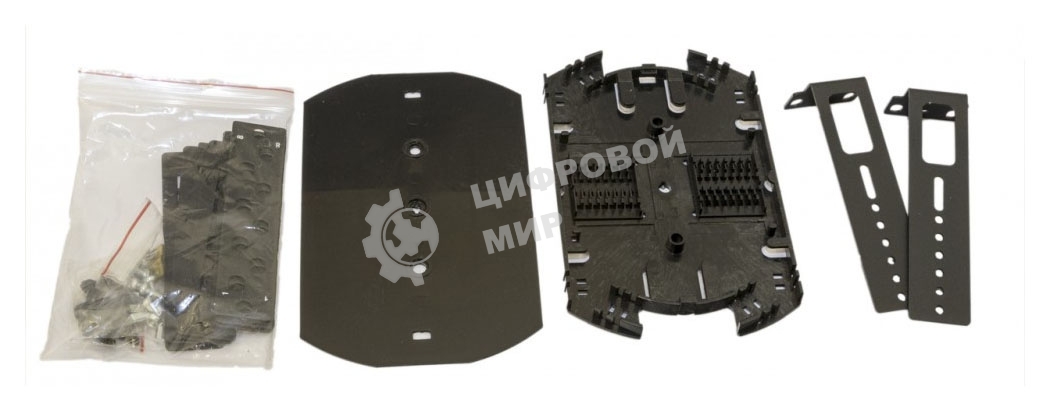 Бокс оптический универсальный Hyperline FO-19R-1U-3xSLT-W140H42-24UN-BK 19