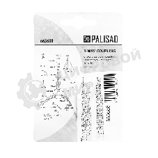 Тройник Palisad для разветвления или соединения, штуцерный, латунный