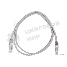 Шнур коммутационный Rexant патч-корд U/UTP RJ45-RJ45, cat.5e, LSZH серый, 1м