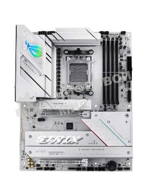 Материнская плата ASUS ROG STRIX B850-A GAMING WIFI, AM5, AMD B850, 4xDDR5, 2xSATA, 4xM.2, 1xPCIe 5.0 x16, 1xPCIe 4.0 x16, 1xPCIe x4, 1xDP, 1xHDMI, 1x2.5Gb LAN, 1xUSB-C 20Gbps, 1xUSB-C 10Gbps, 2xUSB-A 10Gbps, 4xUSB 5Gbps, 2xUSB-A 2.0, 3x3.5 мм, 7.1, ATX