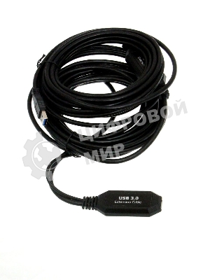 Кабель-адаптер USB3.0-repeater, удлинительный активный Am-->Af 10м VCOM