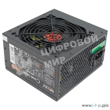Блок питания Ginzzu CB700 12CM черный,24+4p,2 PCI-E(6+2), 6*SATA, 3*IDE,оплетка MB, кабель питания