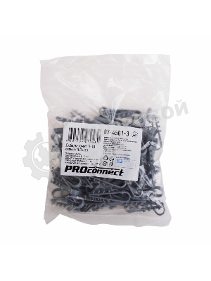Дюбель-хомут нейлоновый PROconnect 5-10 мм, серый, упаковка 100 шт.
