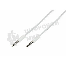 Аудиокабель Rexant 3,5 мм штекер-штекер 0,5 м белый