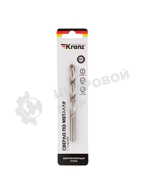 Сверло по металлу Kranz 9,0 мм HSS (1 шт. в упаковке) DIN 338