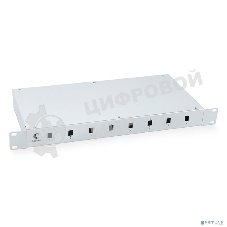 Бокс оптический Cabeus, портов: 8, SC/LC (duplex), 16 хОВ, 1U, 44х485х200 мм (ВхШхГ), серый, (FO-19-8SC)