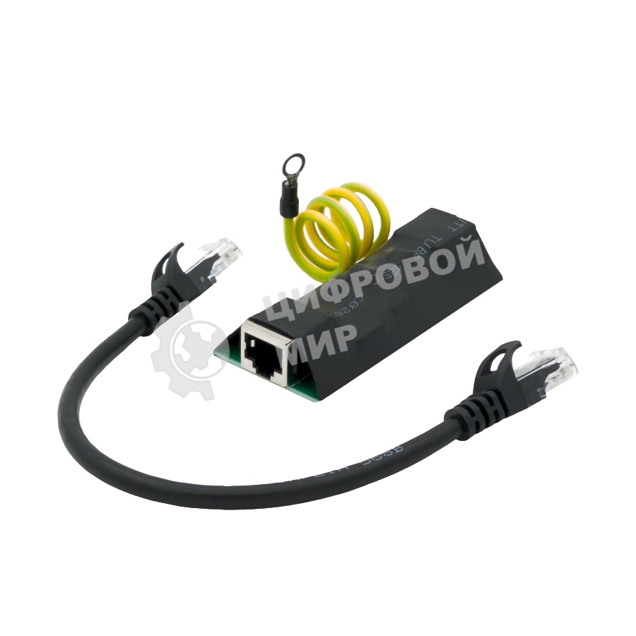 Бескорпусное устройство грозозащиты линий Ethernet + PoE на 1 канал (УЗИП). Класс II. Защищает PoE оборудование, подключенное к линиям Ethernet от наведенного напряжения высоких энергий. Скорость передачи данных: 10/100/1000 Мбит/c. Стандарты PoE: IEEE802.3 af/at/bt до 90W. Защищаемые контакты: 1-8. Номинальное рабочее напряжение Un - 48V DC. Максимальное рабочее напряжение Um - 58V DC. Номинальный ток разряда In - до 5kA. Максимальный ток разряда Imax - до 5kA. Время отклика - до 1нс. Вход - Р