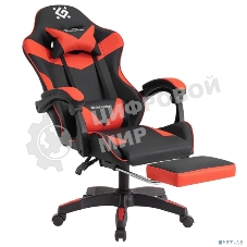 Кресло Defender TORNADO BLACK/RED черный/красный, экокожа