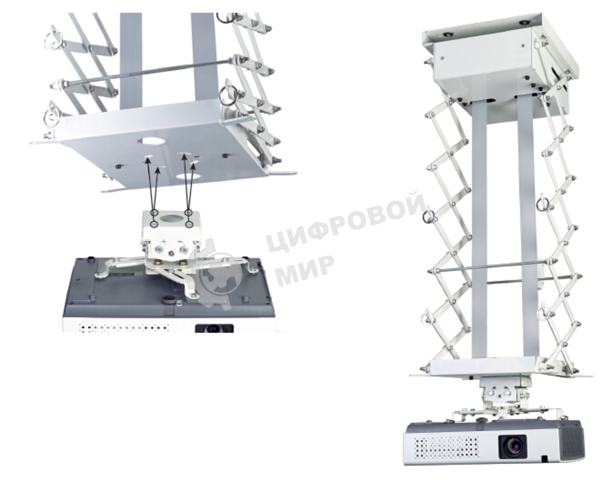Моторизованный потолочный лифт для проектора 200 см, цв. белый