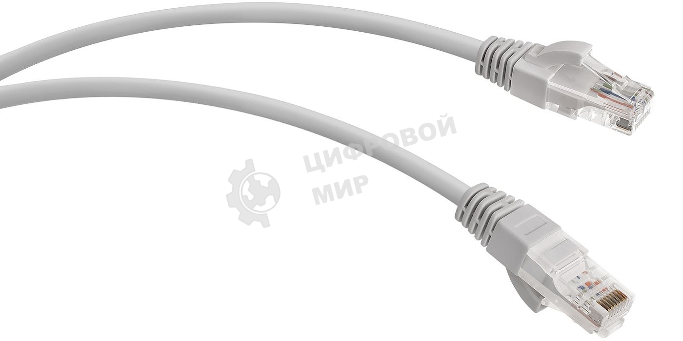 Патч-корд WRline WR-PC-RJ45-UTP-5E-0.3-GY UTP RJ-45 вил.-вилка RJ-45 cat.5e 0.3м серый LSZH (уп.:1шт)