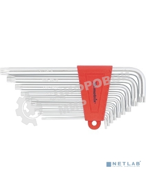 Набор ключей Matrix имбусовых TORX, 9 шт: T10-T50, CrV, удлиненные, сатин.
