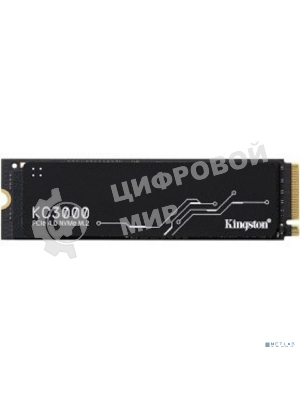Накопитель SSD Kingston KC3000, 2Tb, PCIe 4.0 x4, M.2 2280, NVMe, R/W 7000/7000, с радиатором