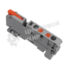 Клемма СМК Rexant 222-421-PT-4 3 вывода рычаг-push-in на DIN-рейку (0,5-4 мм²) серый (40 шт/уп)