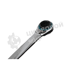 Набор ключей накидных Gross 14893 с трещоткой, 8 - 19 мм, 2 шт., многоразмерные, реверсивные, CrV