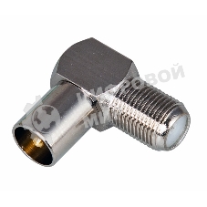 Переход гнездо F-штекер TV угловой Rexant