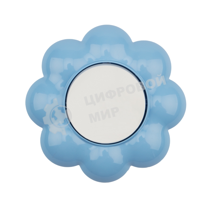 Выключатель одноклавишный Kranz HAPPY Цветок скрытой установки, белый/голубой