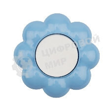 Выключатель одноклавишный Kranz HAPPY Цветок скрытой установки, белый/голубой