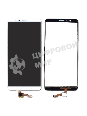 Сенсорное стекло (тачскрин) для Huawei Honor 7X, белое