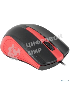Мышь проводная Acer OMW012 черный/красный, 1200 dpi, USB, кнопки - 3