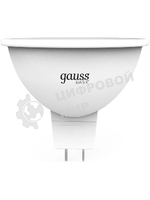 Лампа светодиодная Gauss Elementary 9Вт цок.: GU5.3 софит 12B св. свеч. теп. св./дневн. (упак.: 10 шт) (11519)