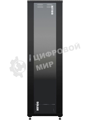 Шкаф серверный NTSS Премиум (NTSS-R42U6080GS-BL) напольный 42U 600x800 мм пер. дв. стекл. металл 900 кг черный 710 мм 99 кг 1987 мм IP20 сталь